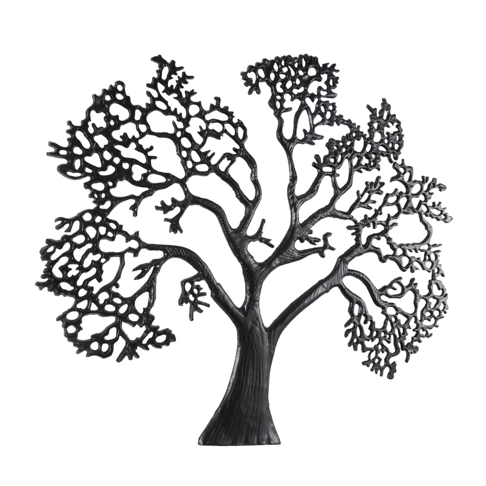 Black Aluminum Metal Tree Large Textured Wall Decor